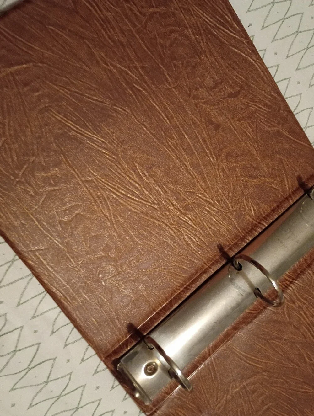 Vintage Brown Faux-Leather Binder/Photo Album